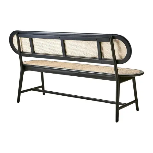 Bänk - Natur/svart - 160 x 46 x 51 cm - www.frokenfraken.se