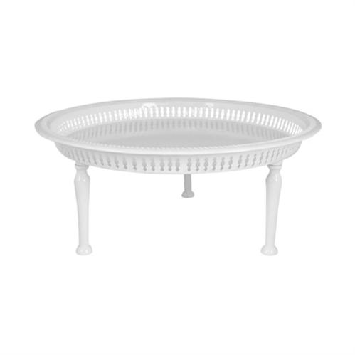 Bricka Erling Vit Stor - Ø 46 x 20 cm - www.frokenfraken.se