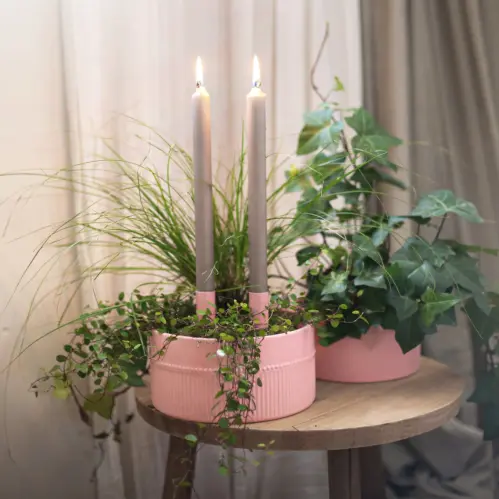 Ljushållare - Metall - Rosa - 10 cm - www.frokenfraken.se