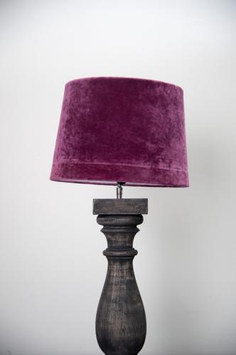 Lampskärm - Sammet Plommon - www.frokenfraken.se
