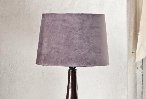 Lampskärm - Sammet Brunlila - www.frokenfraken.se