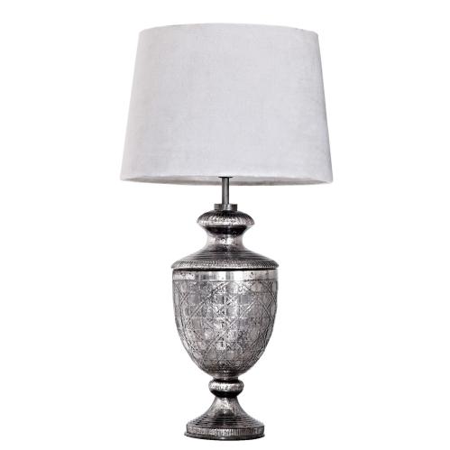Lampfot - Zinkfärgat glas - 43cm - www.frokenfraken.se