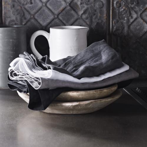 Handduk - Linne Grå - 50x70 cm - www.frokenfraken.se