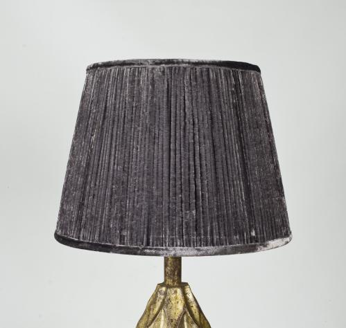 Lampskärm - Silksammet - Mörkgrå - 41 cm - www.frokenfraken.se
