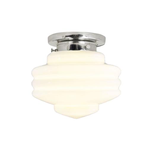 Badrumslampa - Taklampa - Valter - Vit/Silver - Ø20 x H21 cm - www.frokenfraken.se