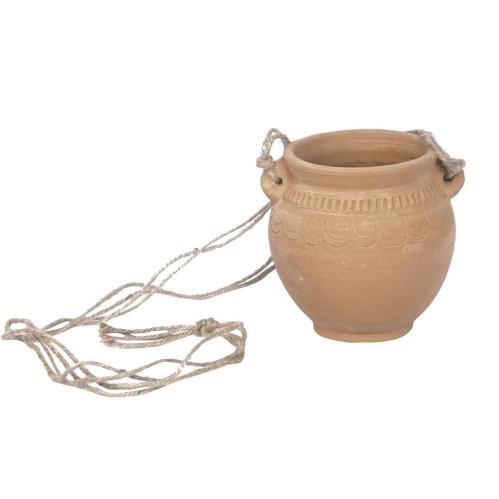 Ampel Lergods Terrrakotta - Natur - Ø12,5 x H12,5 cm - www.frokenfraken.se