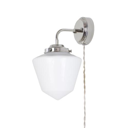 Vägglampa - Signe - Silver, Vit - Ø16 x H29 x D21 cm - www.frokenfraken.se