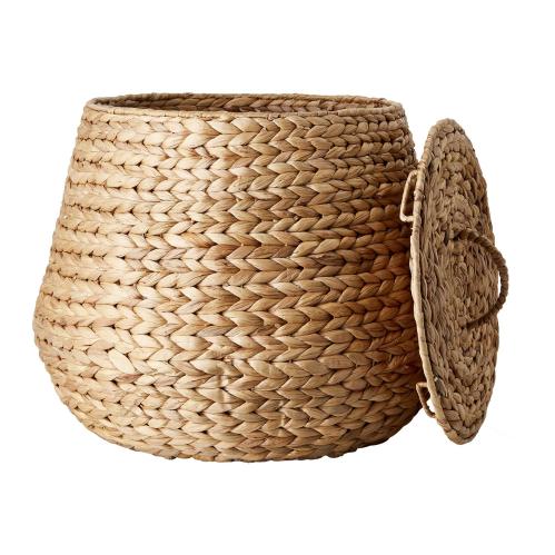 Korg med lock - 2 storlekar - Natur - Ø22/30 x 30 cm - www.frokenfraken.se