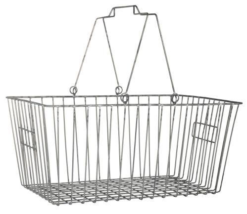 Korg med handtag - Metall - 25,5 x 21 x 41 cm - www.frokenfraken.se
