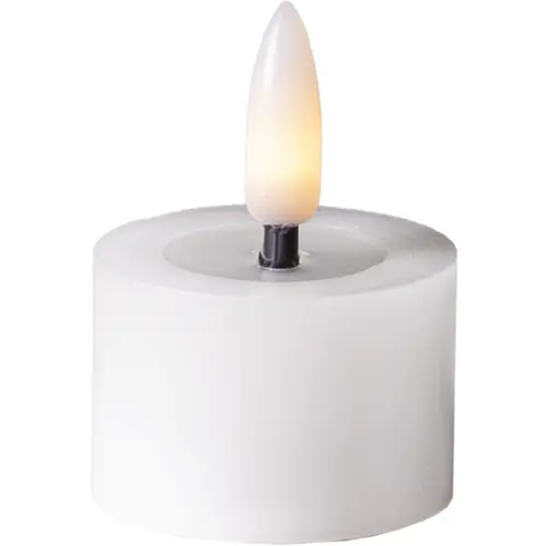 Batteriljus - Vit - LED Värmeljus - 5 cm - Flamme Flow - 2 st - www.frokenfraken.se