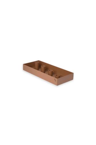 Bordsljusstake - SUND - 4 ljus magnet - Brun - 30 cm - www.frokenfraken.se