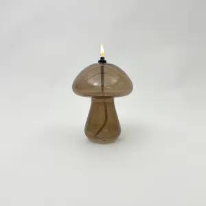 Oljelampa S - Mushroom - Brun - Ø8 x 10 cm - www.frokenfraken.se