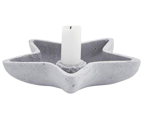 Ljusstake - Betong Stjärna - 15 cm - www.frokenfraken.se