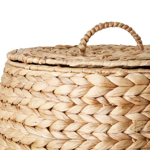 Korg med lock - 2 storlekar - Natur - Ø22/30 x 30 cm - www.frokenfraken.se