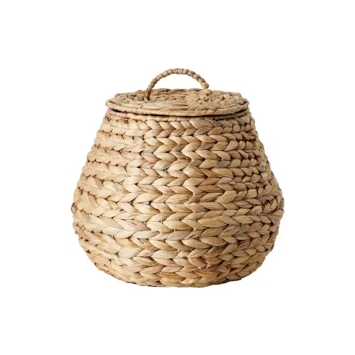 Korg med lock - 2 storlekar - Natur - Ø22/30 x 30 cm - www.frokenfraken.se