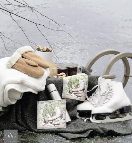 Servetter - Ready To Ice Skate - 20 st/33 x 33 cm - www.frokenfraken.se