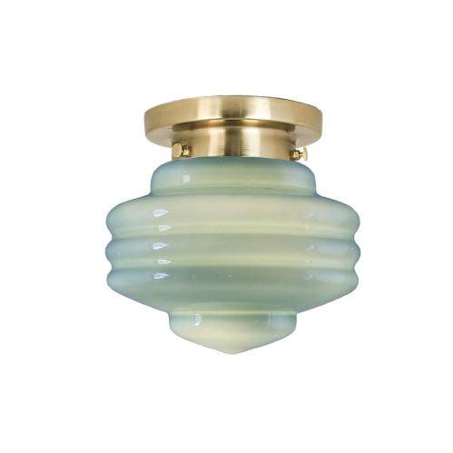 Badrumslampa - Tak - Valter - Mässing/Grön - Ø20 x H21 cm - www.frokenfraken.se