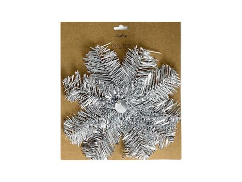 Julgransstjärna - Silver - 22,5 cm - www.frokenfraken.se