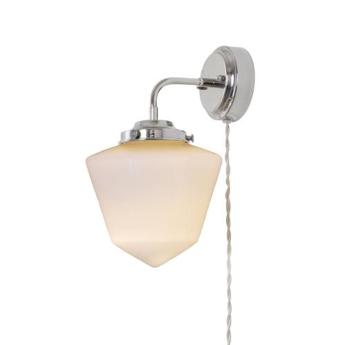 Vägglampa - Signe - Silver, Vit - Ø16 x H29 x D21 cm - www.frokenfraken.se