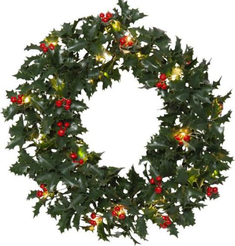 Krans med belysning - Holly - 30 cm - Utomhus & Inomhusbruk - www.frokenfraken.se