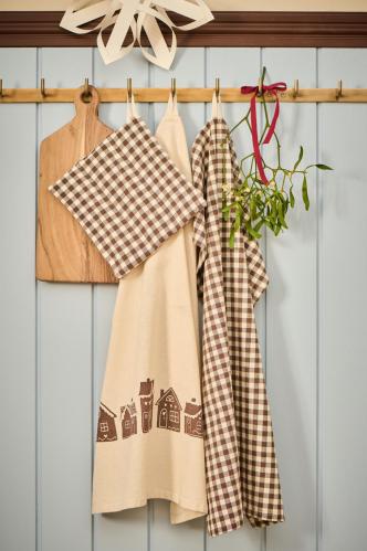 Kökshandduk - Pepparkakshus - Brun - www.frokenfraken.se