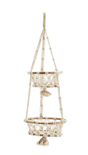 Hängande Korgar - Macrame - Off White - www.frokenfraken.se