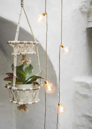 Hängande Korgar - Macrame - Off White - www.frokenfraken.se
