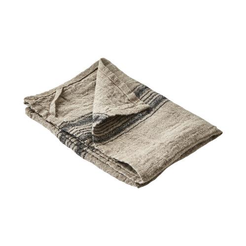 Kökshandduk Randig - Natur/svart - 70 x 50 cm - www.frokenfraken.se