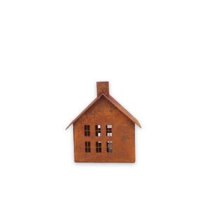 Ljuslykta - Hus - Rost - 9 x 13 cm - www.frokenfraken.se