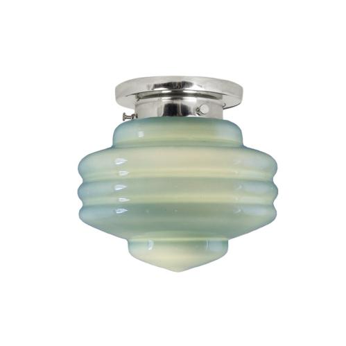 Badrumslampa - Tak - Valter - Silver/Grön - Ø20 x H21 cm - www.frokenfraken.se