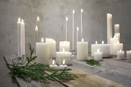 Batteriljus - Kronljus/Antikljus - Flamme - 2 st - www.frokenfraken.se