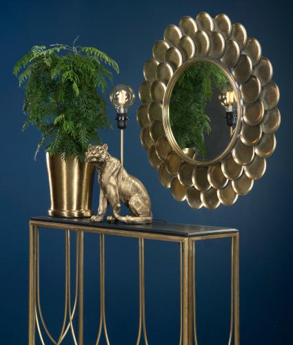 Lampfot - Tiger - Guld - 30 x 41 cm - www.frokenfraken.se