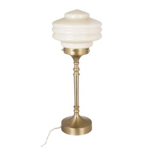 Bordslampa - Valter - Mässing/Beige - Ø20 x H56 cm - www.frokenfraken.se