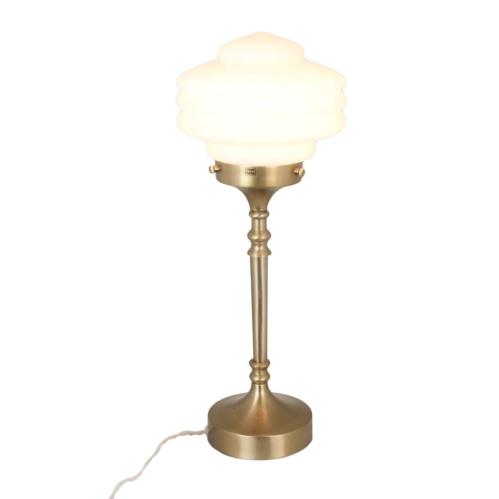Bordslampa - Valter - Mässing/Beige - Ø20 x H56 cm - www.frokenfraken.se