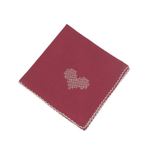 Tygservett - TYRA - RÖD - 45 X 45CM - 6 - pack - www.frokenfraken.se