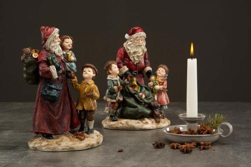 Jultomte som hälsar på barnen - 25 cm - www.frokenfraken.se