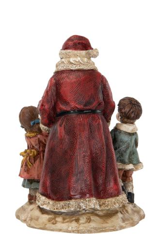 Jultomte som delar ut julklappar till barnen - 16,5 x 16 x 24 cm - www.frokenfraken.se