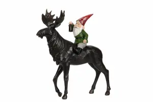 Älg med ridande tomte - 23 x 26 cm - www.frokenfraken.se