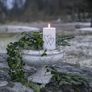 Blockljus - Hjärtan - Batteriljus LED - 7 x 14 cm - Timer - www.frokenfraken.se