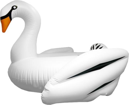 Svan - Vit jätte badleksak - 190 x 125 cm - www.frokenfraken.se