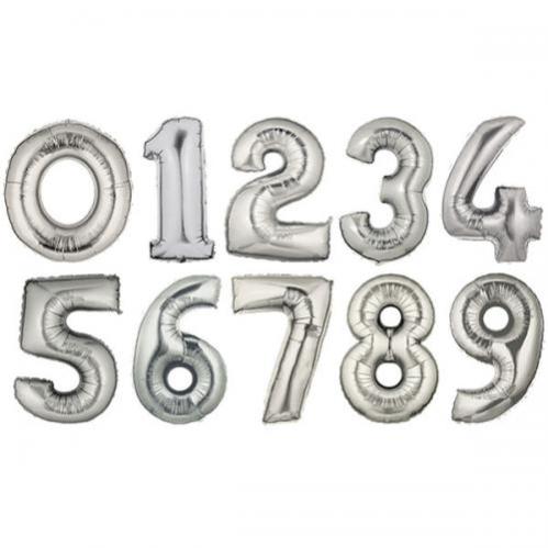 Ballongsiffror i silver - 75 cm - 6 - www.frokenfraken.se