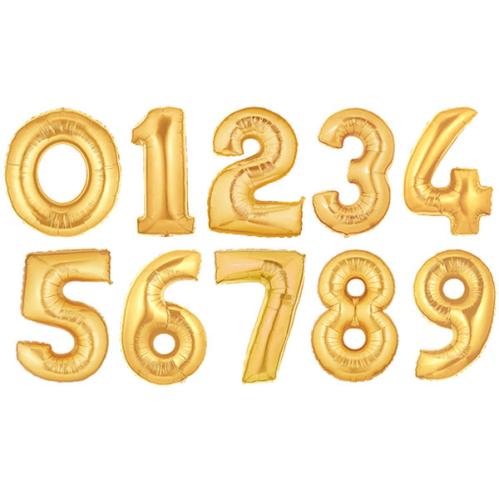 Ballongsiffror i guld - 75 cm - 2 - www.frokenfraken.se