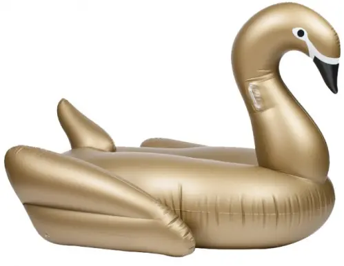 Svan i guld - Jätte badleksak - 190 x 125 cm - www.frokenfraken.se