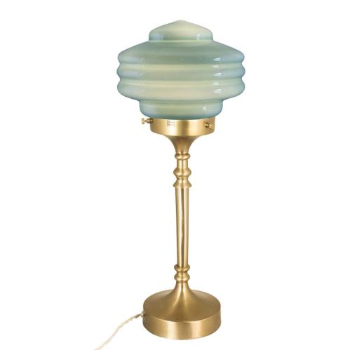 Bordslampa - Valter - Mässing/Grön - Ø20 x H56 cm - www.frokenfraken.se