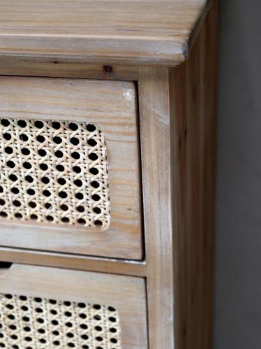 Hög byrå med 5 lådor - Trä/Rotting - 102.5x45x35 cm - www.frokenfraken.se