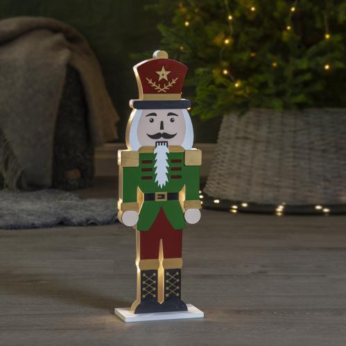 Nötknäpparen - Juldekoration med belysning - Röd - 52 cm - www.frokenfraken.se