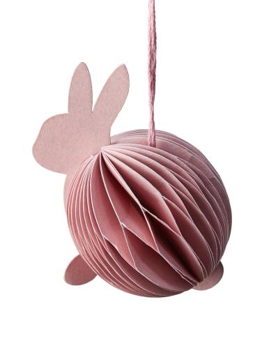 Hare - Påskpynt hängande Rosa - Ø5 x 8 cm - www.frokenfraken.se