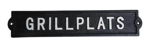 Skylt - Grillplats - 31,5 x 6 cm - www.frokenfraken.se