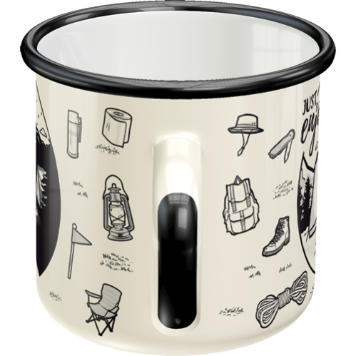 Mugg - Emalj - Enjoy Where You Are Now - www.frokenfraken.se
