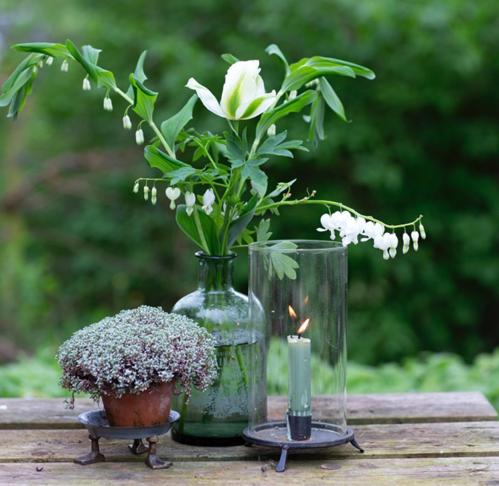 Ljusstake - Med Glas - 22 x Ø10 cm - www.frokenfraken.se
